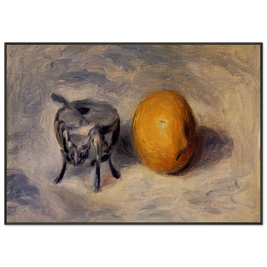 PierreAuguste Renoir  Sugar Bowl and Lemon Framed Art Print  - Aluminum Frame - 21x29.7 cm / 8x12"
