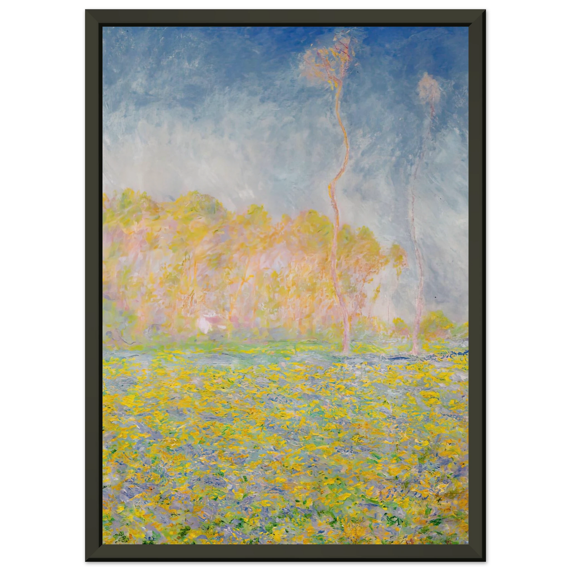 claude monet  Springtime Landscape Framed Art Print  - Aluminum Frame - 40x50 cm / 16x20 inches