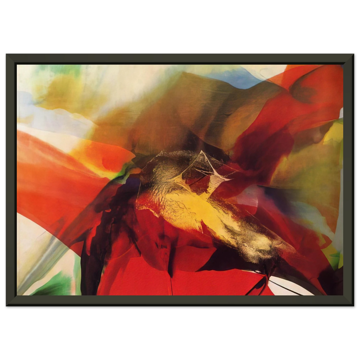 Paul Jenkins  Phenomena Day of Zagorsk  1966 Framed Art Print  - Aluminum Frame - 60x80 cm / 24x32 inches