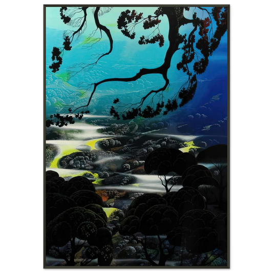 Eyvind Earle  Days End Framed Art Print  - Aluminum Frame - 21x29.7 cm / 8x12"