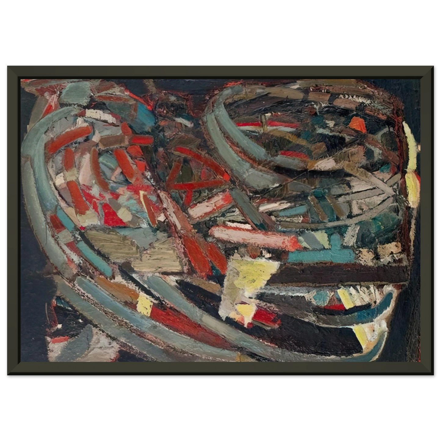 Nicolas de Stael  Composition  1947 Framed Art Print  - Aluminum Frame - 60x80 cm / 24x32 inches