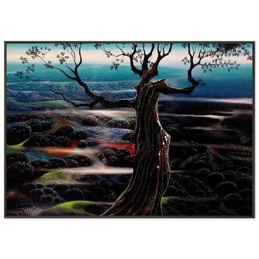 Eyvind Earle  Wild Valley Framed Art Print  - Aluminum Frame - 21x29.7 cm / 8x12"
