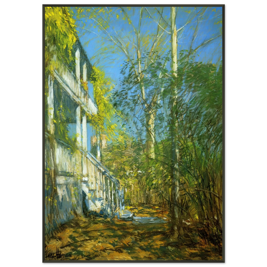 Childe Hassam  Summer at Cos Cob Framed Art Print  - Aluminum Frame - 21x29.7 cm / 8x12"