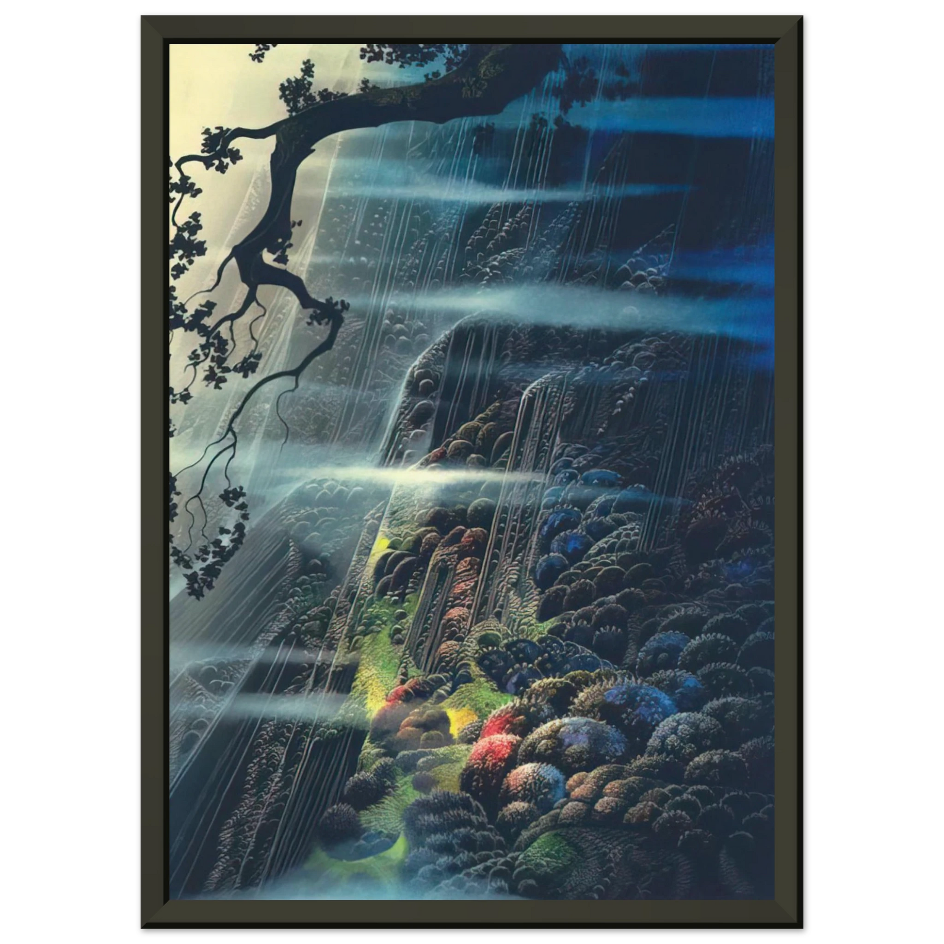 Eyvind Earle  Evening Magic Framed Art Print  - Aluminum Frame - 40x50 cm / 16x20 inches