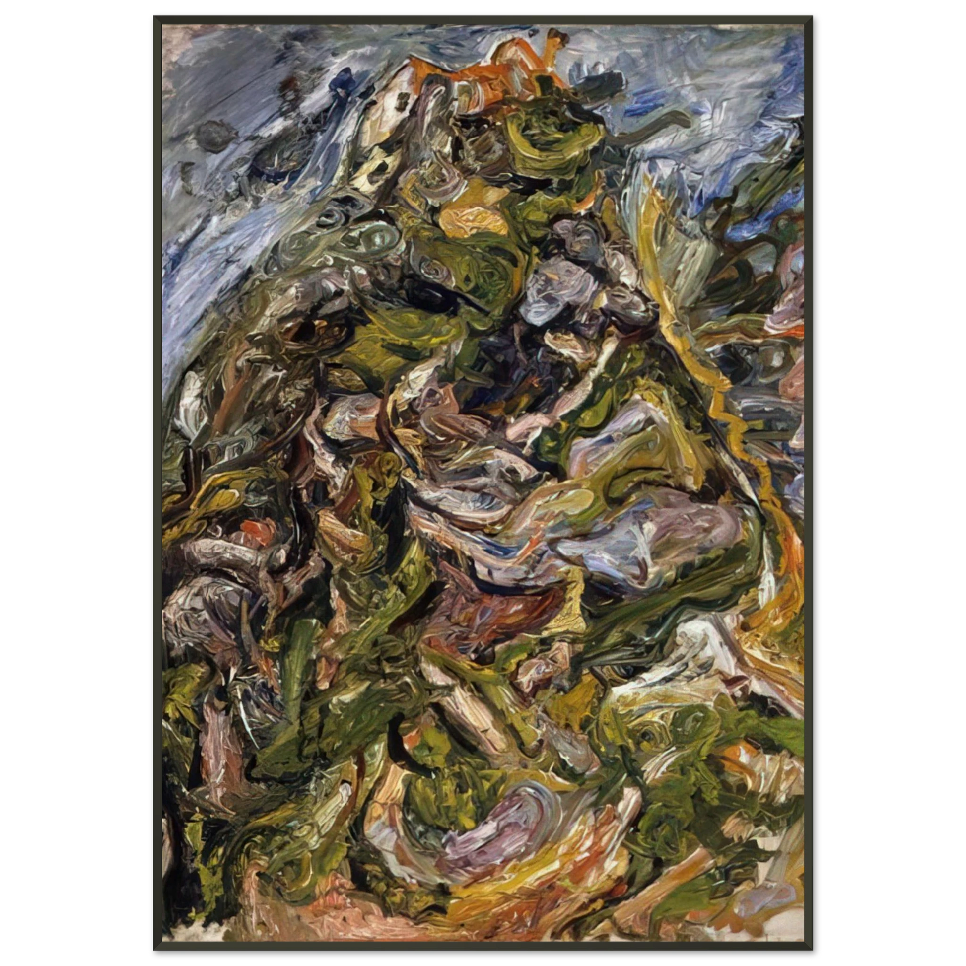 Chaim Soutine  HILL AT CERET 1921 Framed Art Print  - Aluminum Frame - Default Title