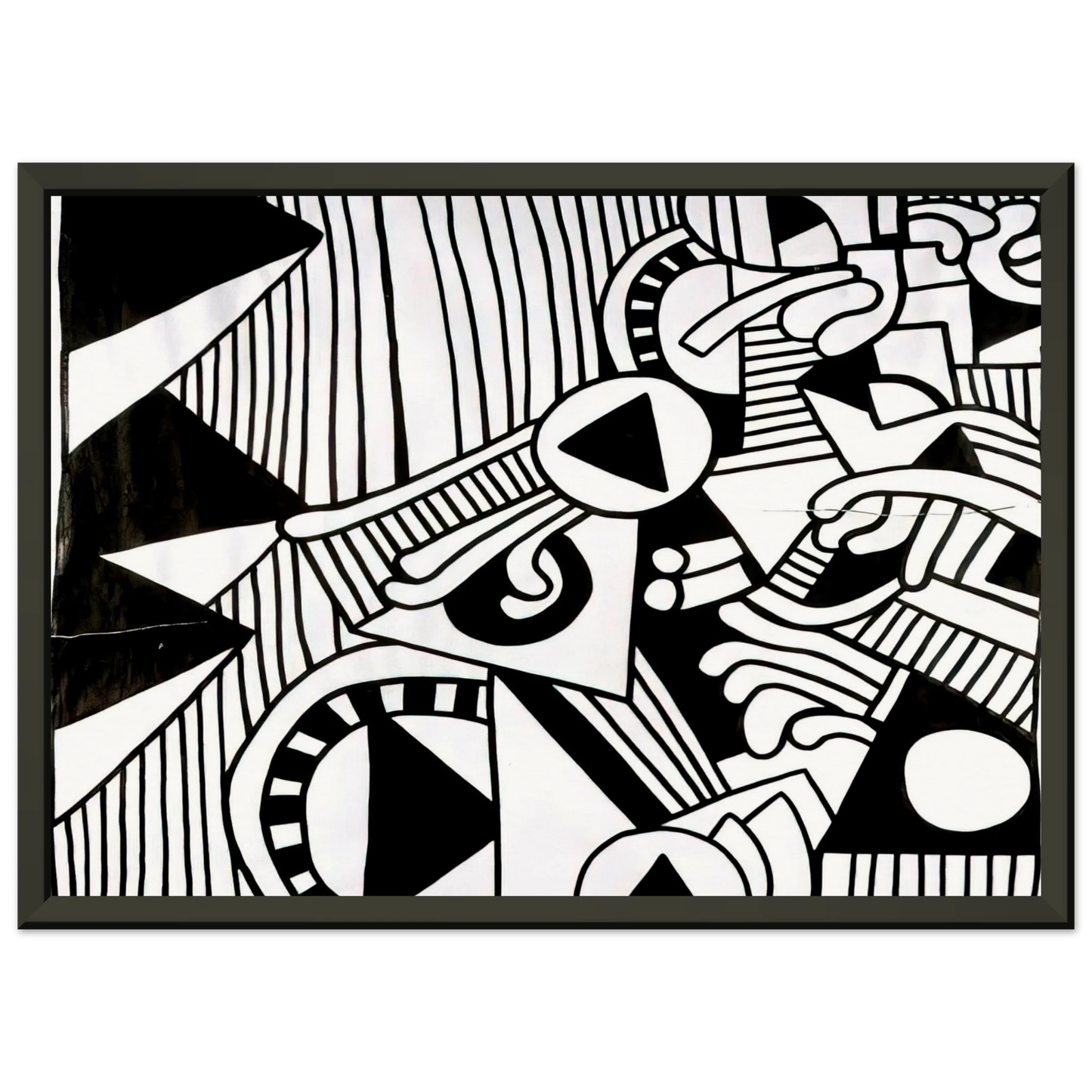 Keith Haring  UNTITLED 1978 1 Framed Art Print  - Aluminum Frame - 60x80 cm / 24x32 inches