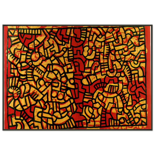 Keith Haring  UNTITLED 1979 Framed Art Print  - Aluminum Frame - 21x29.7 cm / 8x12"