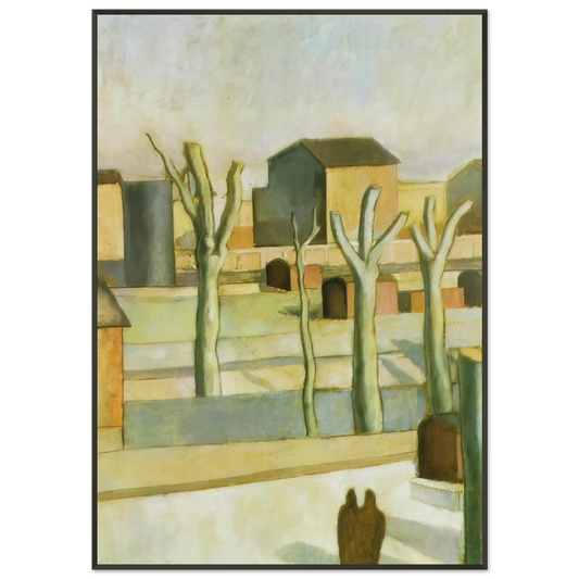 Salvador Dali  THE STATION AT FIGUERAS Framed Art Print  - Aluminum Frame - 21x29.7 cm / 8x12"
