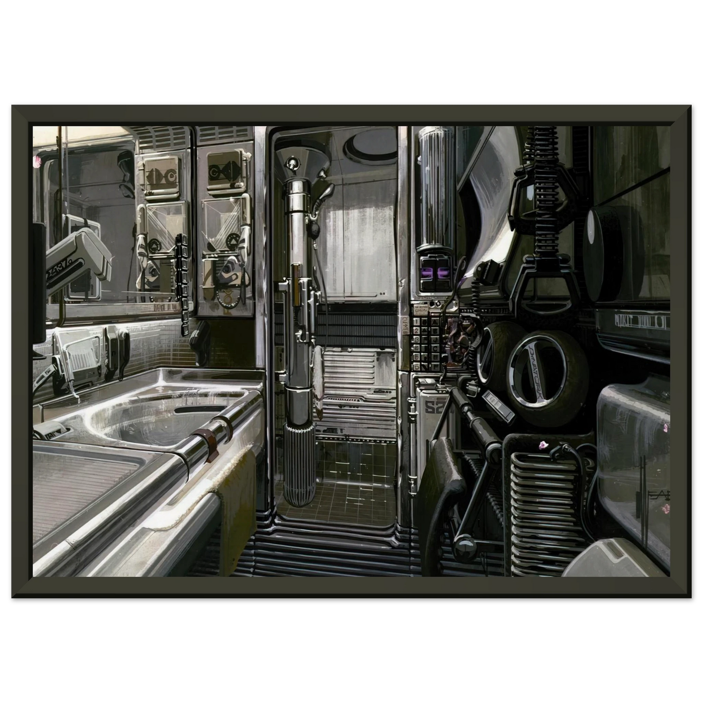 Syd Mead  Syd Mead Framed Art Print  - Aluminum Frame - 40x50 cm / 16x20 inches
