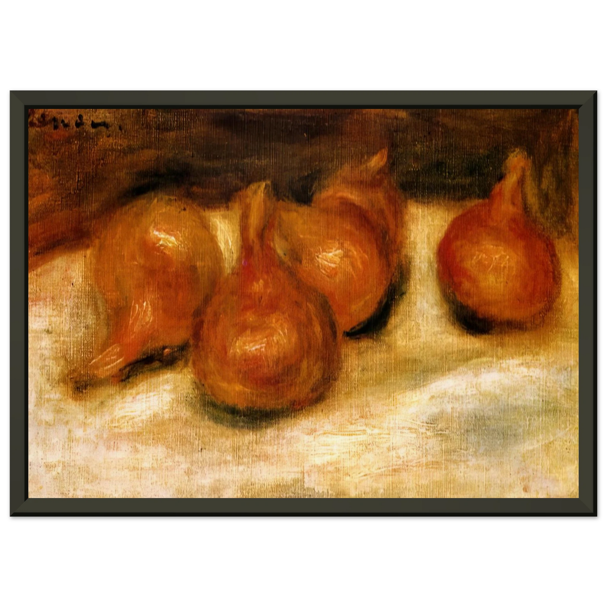 PierreAuguste Renoir  Still Life with Onions Framed Art Print  - Aluminum Frame - 40x50 cm / 16x20 inches
