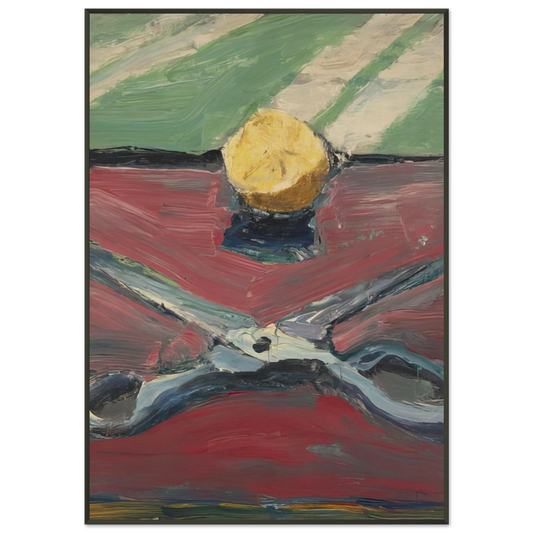 Richard Diebenkorn  Scissors and Lemon II Framed Art Print  - Aluminum Frame - 21x29.7 cm / 8x12"