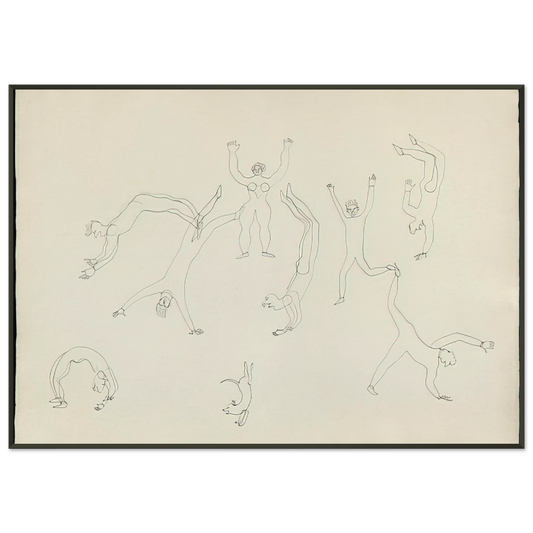 Alexander Calder  THE TUMBLERS II 1931 Framed Art Print  - Aluminum Frame - 21x29.7 cm / 8x12"