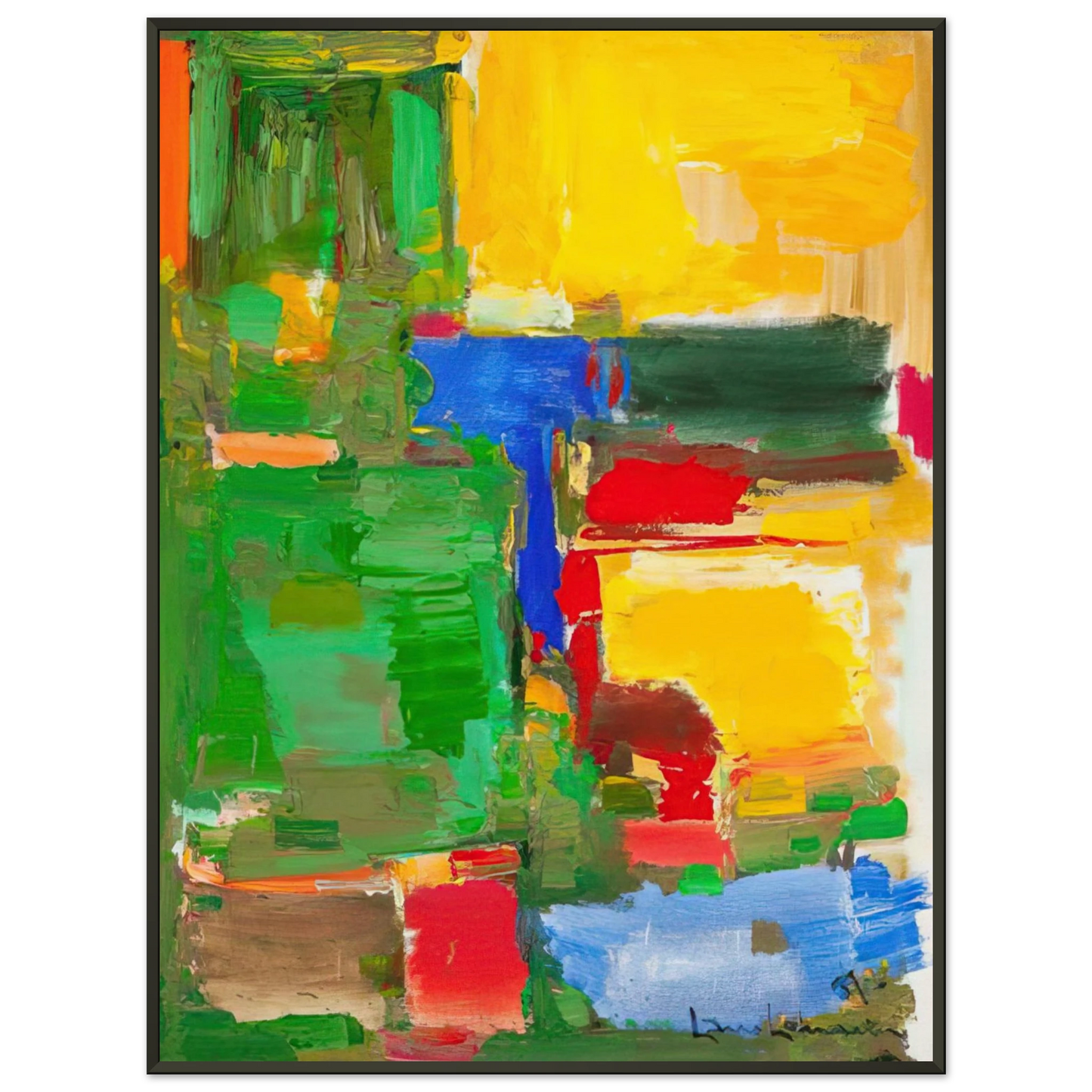 Hans Hofmann  Dew and Dusk Framed Art Print  - Aluminum Frame - 40x50 cm / 16x20 inches