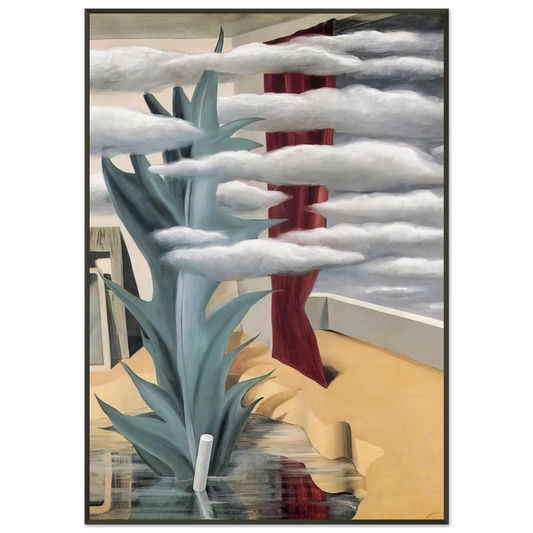 Rene Magritte  AFTER THE WATER THE CLOUDS 1926 Framed Art Print  - Aluminum Frame - 21x29.7 cm / 8x12"