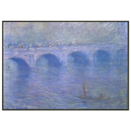 claude monet  Waterloo Bridge in the Fog Framed Art Print  - Aluminum Frame - 21x29.7 cm / 8x12"