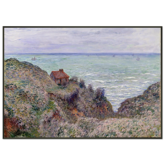 claude monet  Customs House Framed Art Print  - Aluminum Frame - 21x29.7 cm / 8x12"