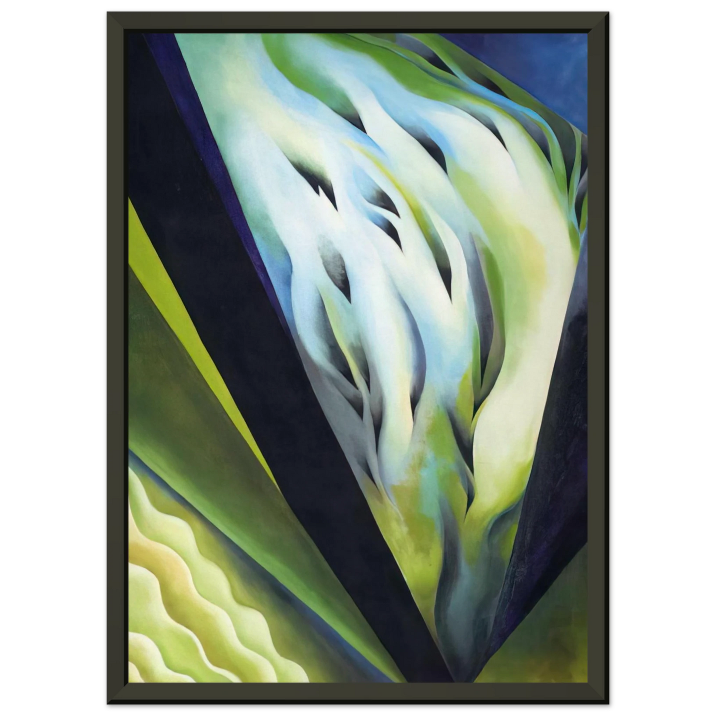 Georgia OKeeffe  Blue and Green Music Framed Art Print  - Aluminum Frame - 70x100 cm / 28x40 inches