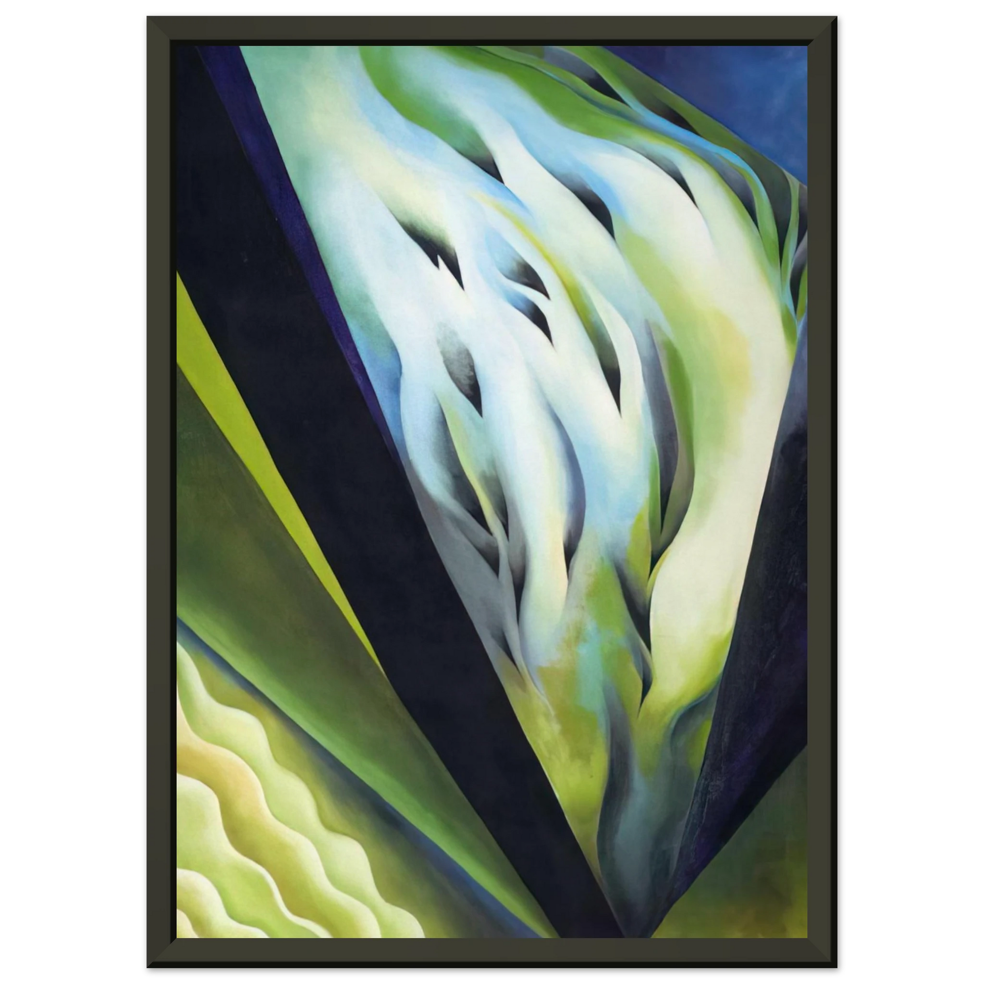 Georgia OKeeffe  Blue and Green Music Framed Art Print  - Aluminum Frame - 70x100 cm / 28x40 inches