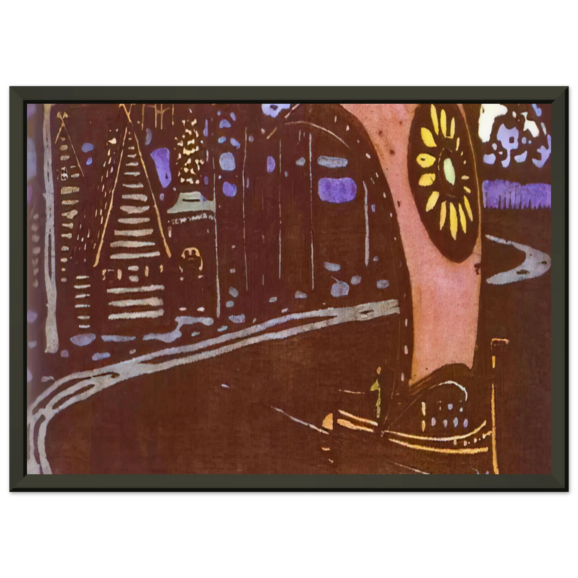 Wassily Kandinsky  THE GOLDEN SAIL 1903 Framed Art Print  - Aluminum Frame - 60x80 cm / 24x32 inches