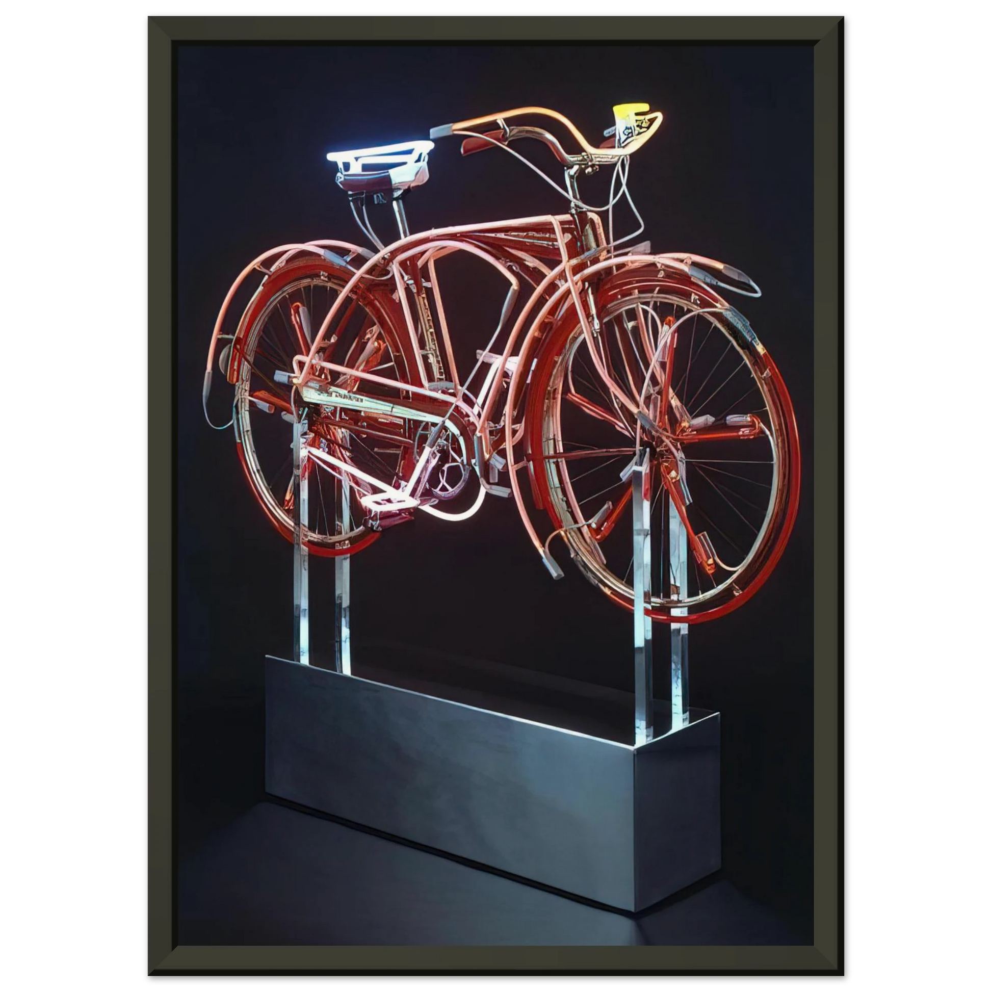 Robert Rauschenberg  BICYCLOID IX 1994 Framed Art Print  - Aluminum Frame - 60x80 cm / 24x32 inches