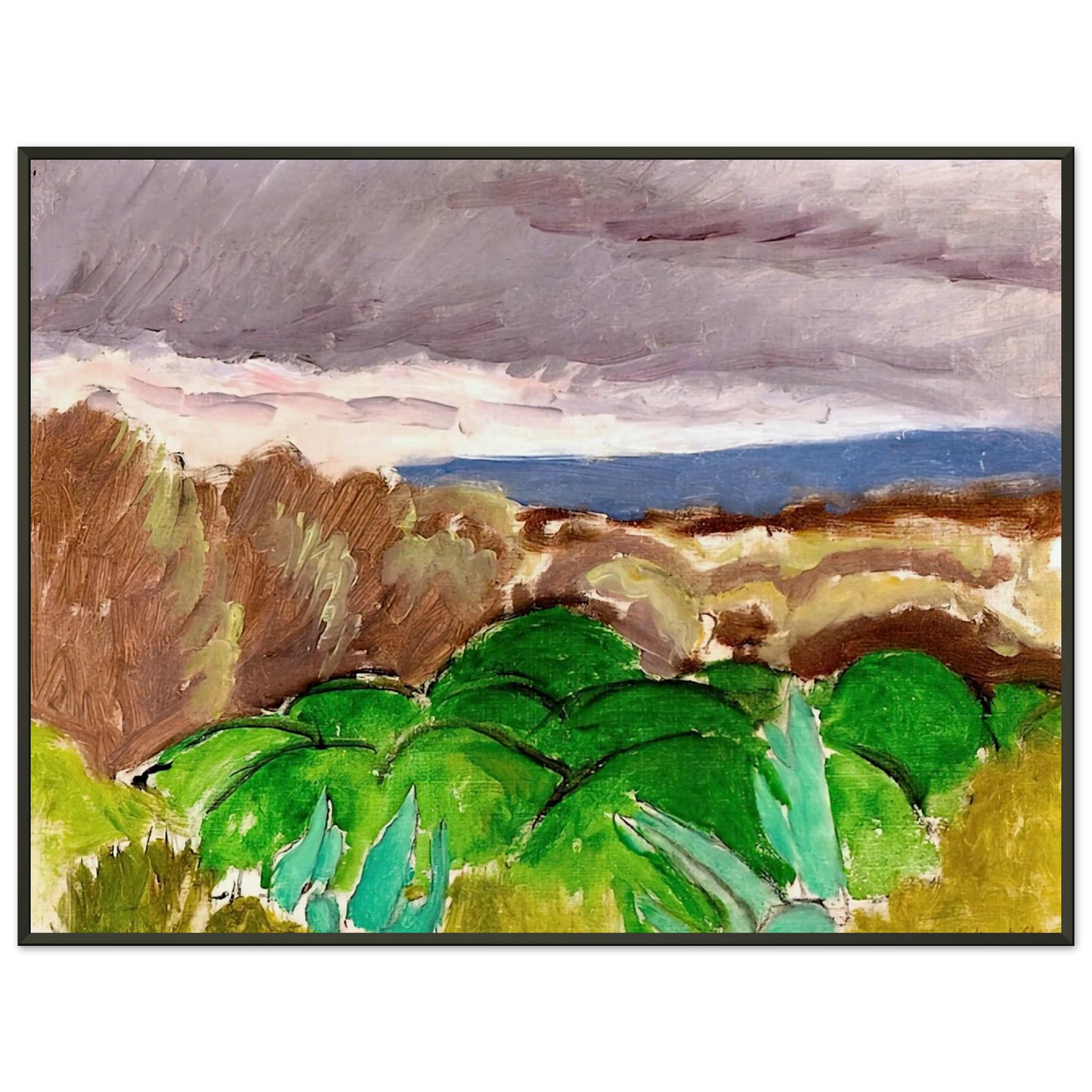 Henri Matisse  CAGNES LANDSCAPE IN STORMY WEATHER 1917 Framed Art Print  - Aluminum Frame - 60x80 cm / 24x32 inches