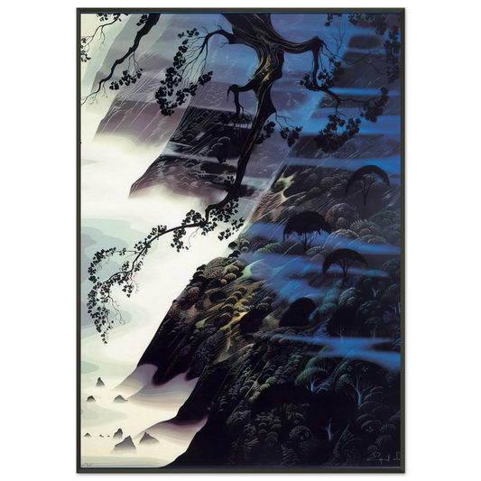 Eyvind Earle  Sea Wind and Fog Framed Art Print  - Aluminum Frame - 21x29.7 cm / 8x12"