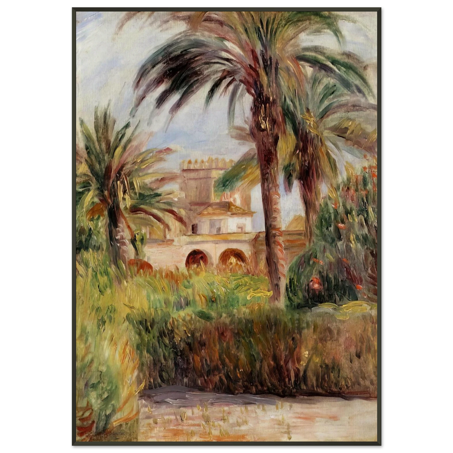 PierreAuguste Renoir  The Test Garden in Algiers Framed Art Print  - Aluminum Frame - 21x29.7 cm / 8x12"