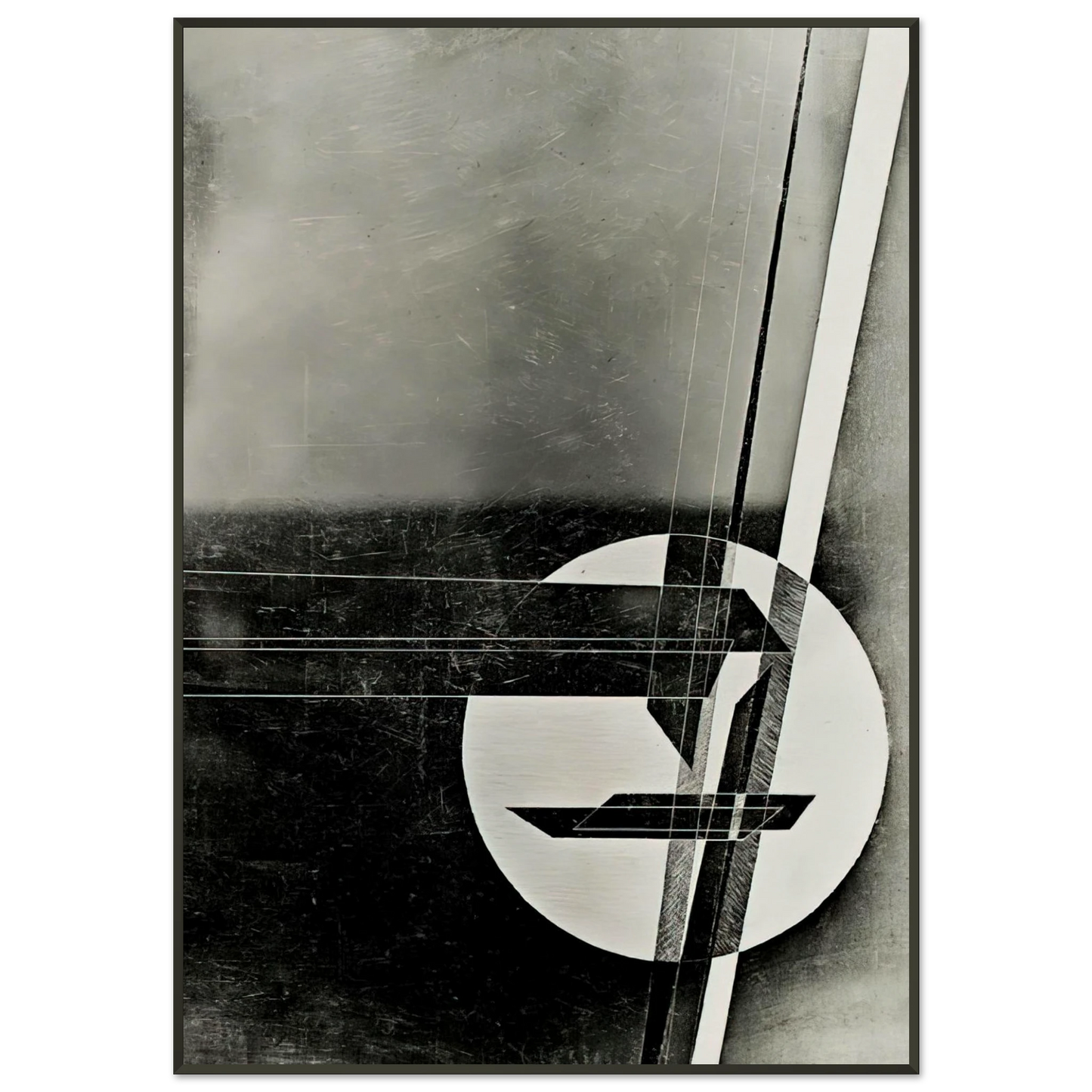 Laszlo MoholyNagy  Composition Framed Art Print  - Aluminum Frame - 21x29.7 cm / 8x12"