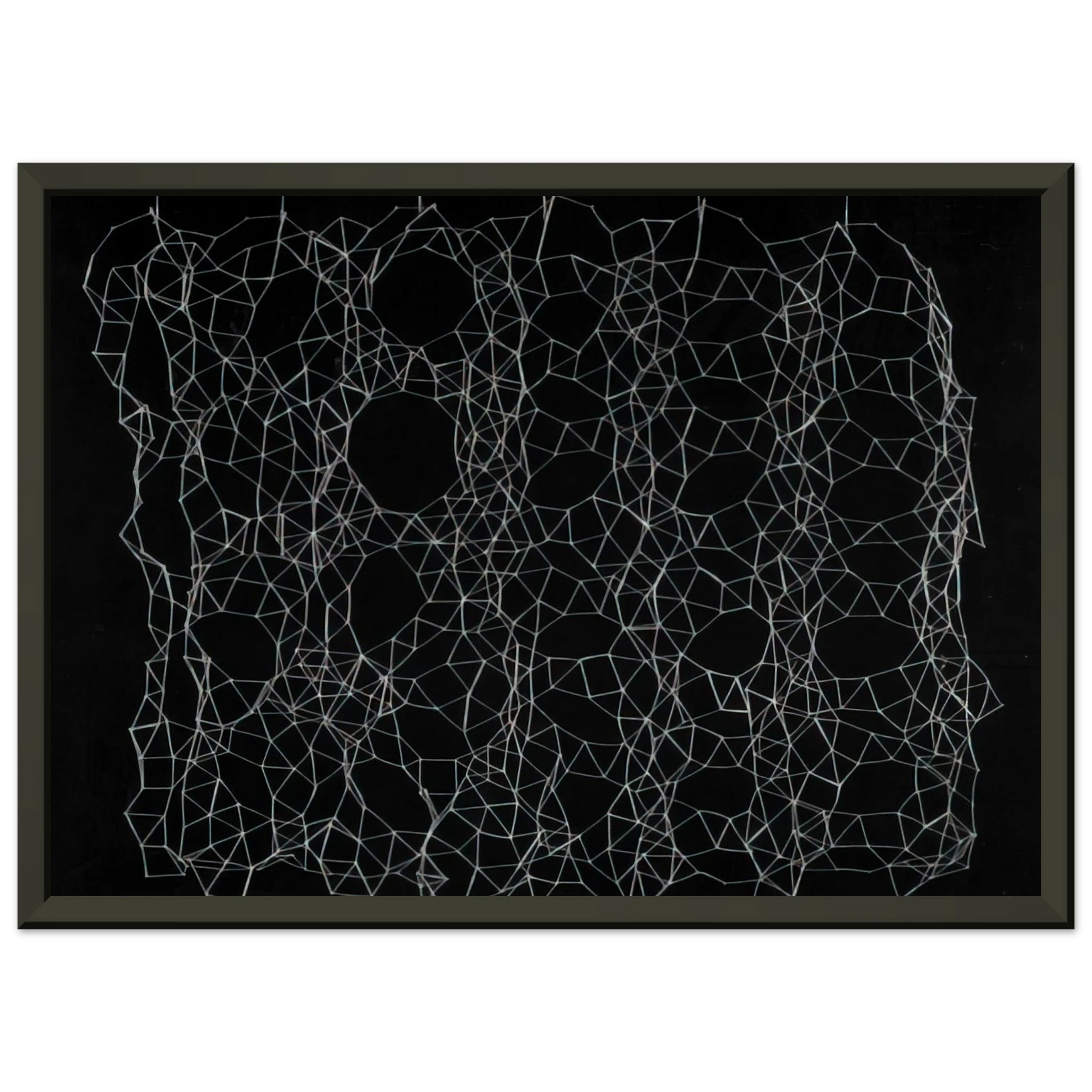 Gego  Reticularea  1975 Framed Art Print  - Aluminum Frame - 40x50 cm / 16x20 inches