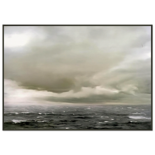 Gerhard Richter  SEASCAPE CLOUDY Framed Art Print  - Aluminum Frame - 21x29.7 cm / 8x12"