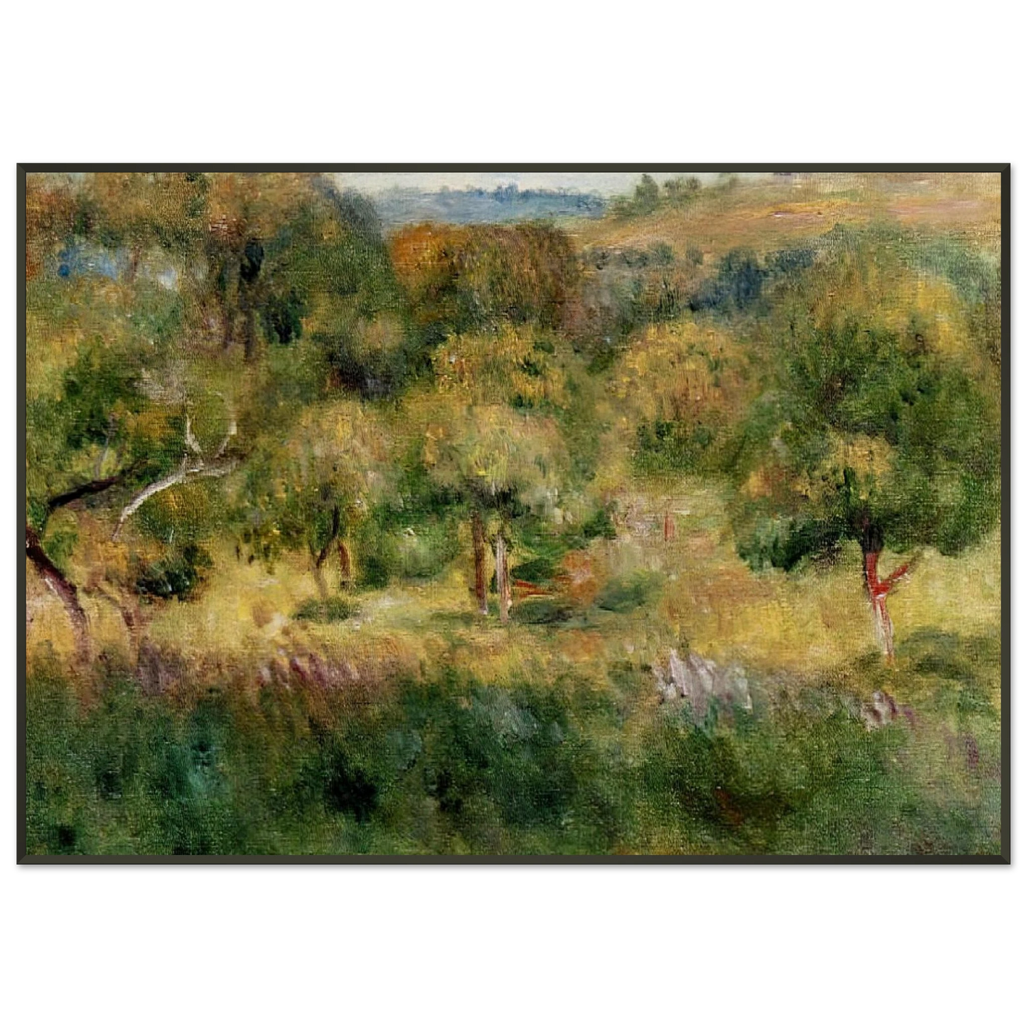 PierreAuguste Renoir  The Edge of the Forest in Brittany Framed Art Print  - Aluminum Frame - 21x29.7 cm / 8x12"