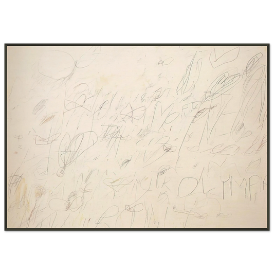 Cy Twombly  Olympia Framed Art Print  - Aluminum Frame - 21x29.7 cm / 8x12"