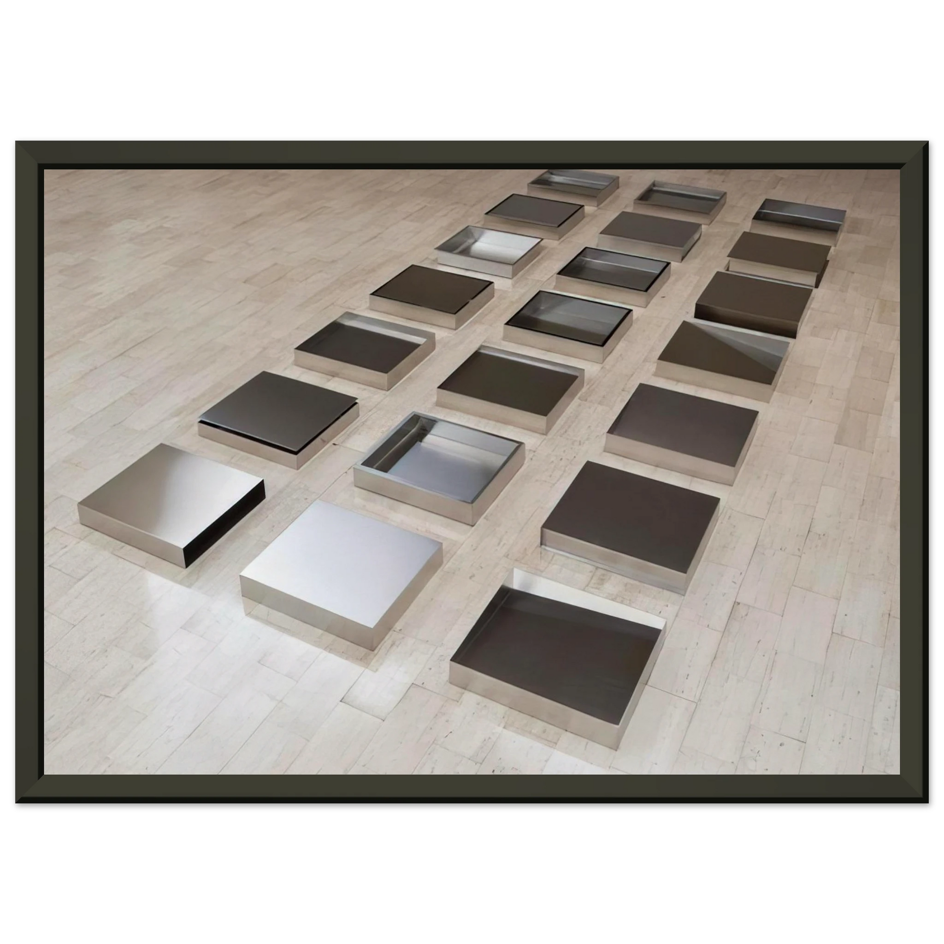 Donald Judd  Untitled  1977 Framed Art Print  - Aluminum Frame - 60x80 cm / 24x32 inches