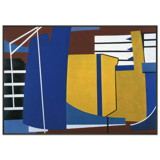 Ralston Crawford  Nacelles Under Construction  1946 Framed Art Print  - Aluminum Frame - 21x29.7 cm / 8x12"