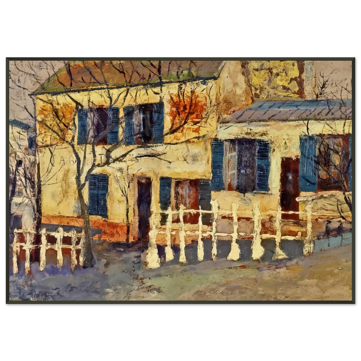 Maurice Utrillo  LAPIN AGILE 1 Framed Art Print  - Aluminum Frame - 21x29.7 cm / 8x12"