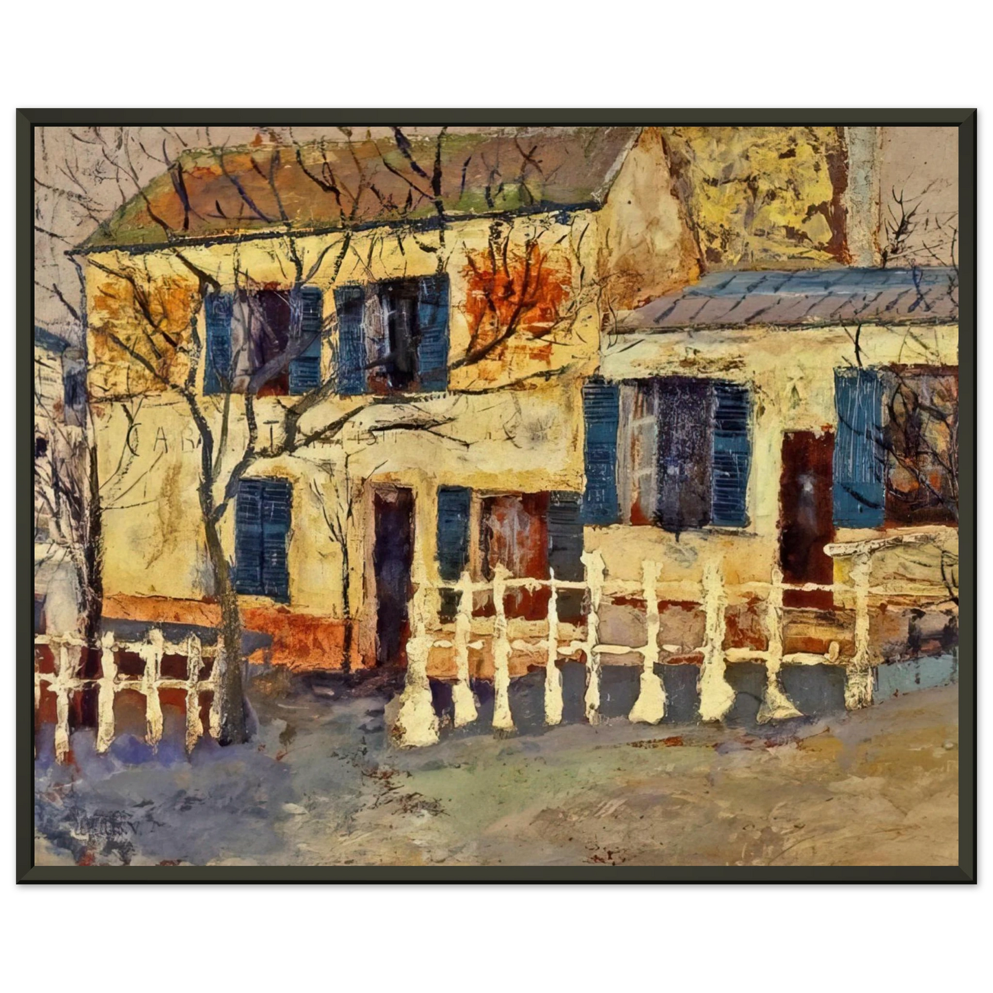 Maurice Utrillo  LAPIN AGILE 1 Framed Art Print  - Aluminum Frame - 60x80 cm / 24x32 inches