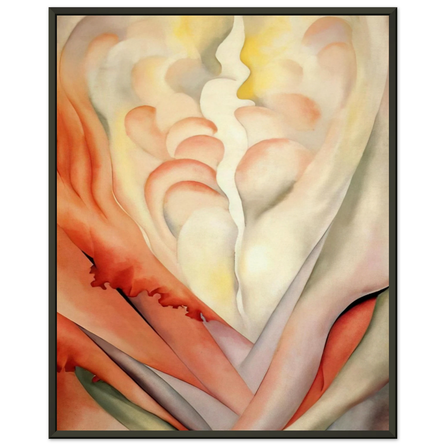 Georgia OKeeffe  Flower Abstraction Framed Art Print  - Aluminum Frame - 60x80 cm / 24x32 inches