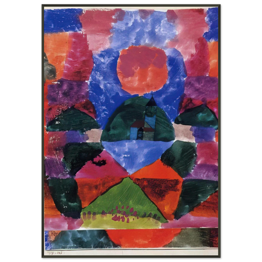 Paul Klee  A PRESSURE OF TEGERNSEE 1919 Framed Art Print  - Aluminum Frame - 21x29.7 cm / 8x12"