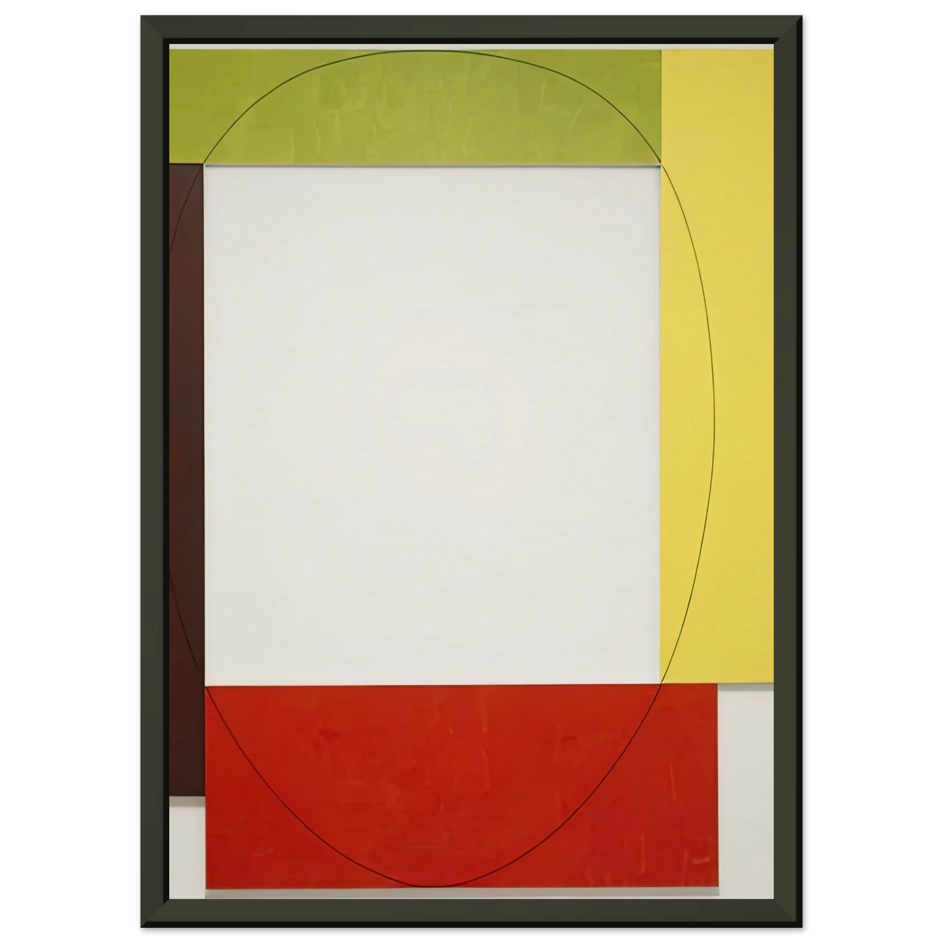 Robert Mangold  FOUR COLOR FRAME PAINTING 5 PARASOL UNIT 1984 Framed Art Print  - Aluminum Frame - 70x100 cm / 28x40 inches