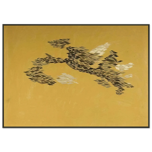 Robert Goodnough  Flying Rectangles  1969 Framed Art Print  - Aluminum Frame - 21x29.7 cm / 8x12"