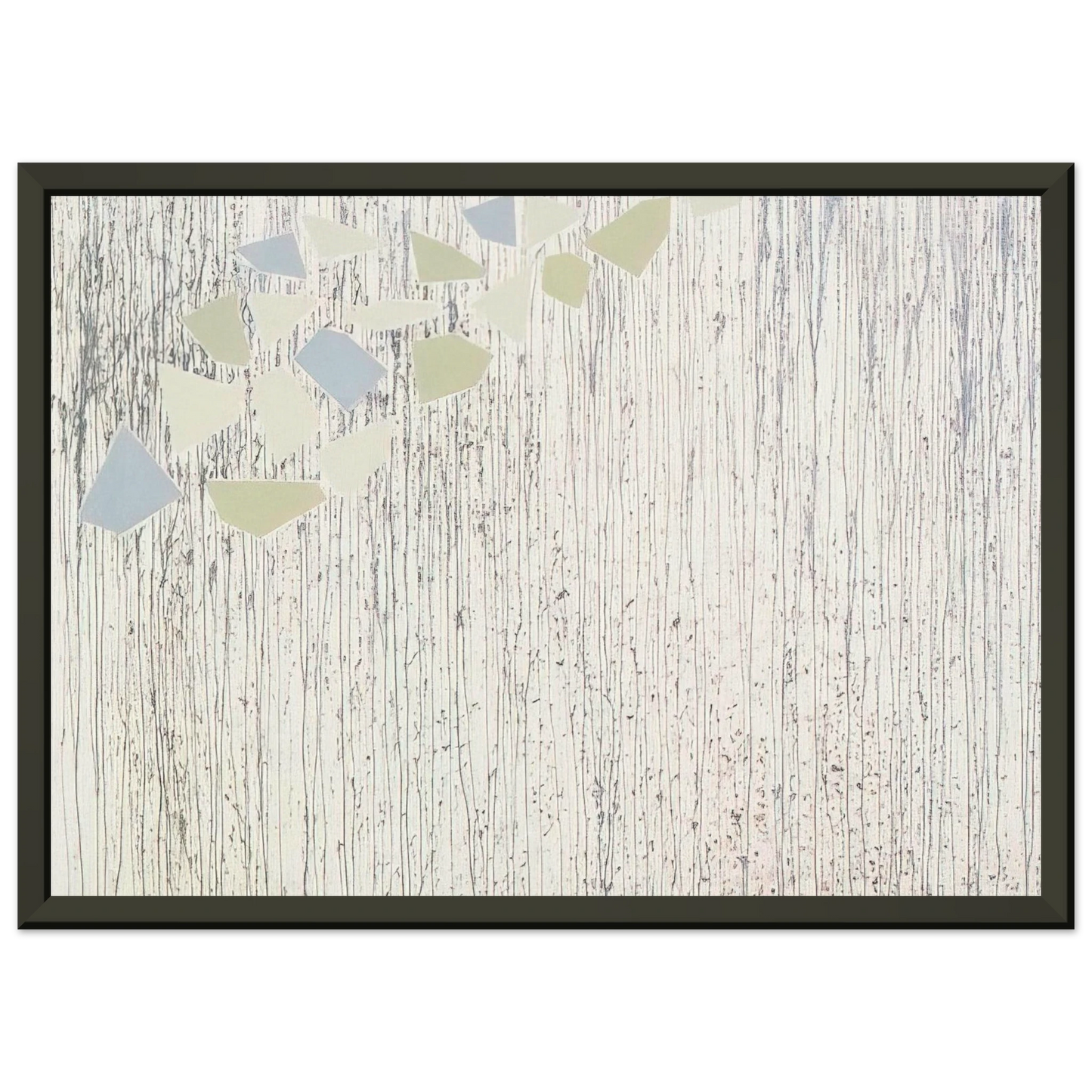 Robert Goodnough  Pale colors on runs  Abstract Expressionism Framed Art Print  - Aluminum Frame - 70x100 cm / 28x40 inches