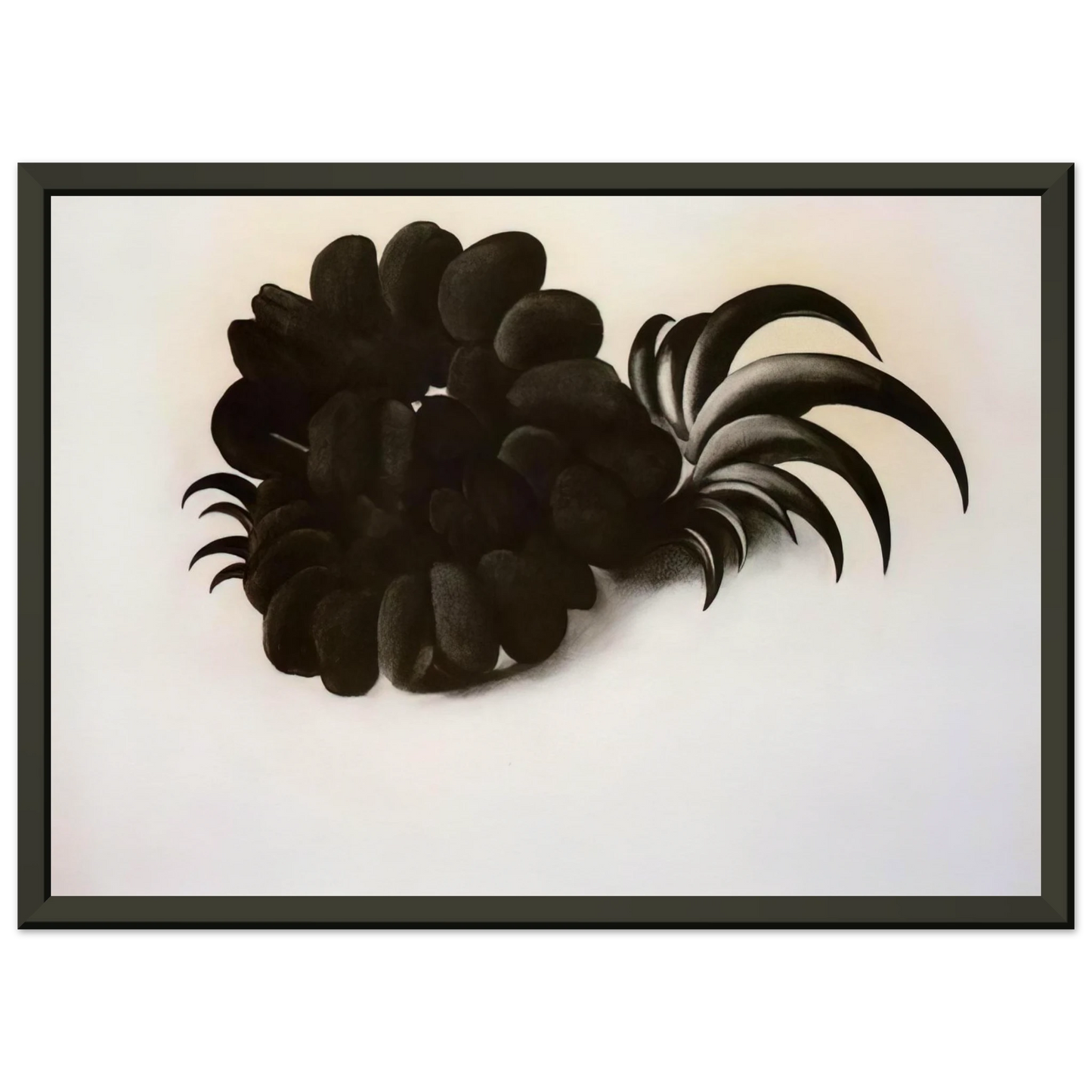 Georgia OKeeffe  Eagle Claw and Bean Necklace Framed Art Print  - Aluminum Frame - 40x50 cm / 16x20 inches