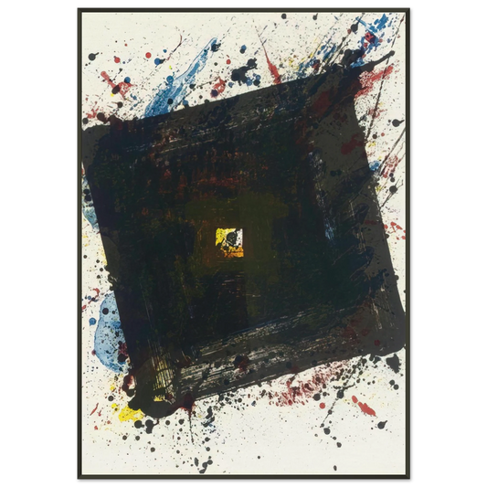 Sam Francis  Dark and Fast Framed Art Print  - Aluminum Frame - 21x29.7 cm / 8x12"