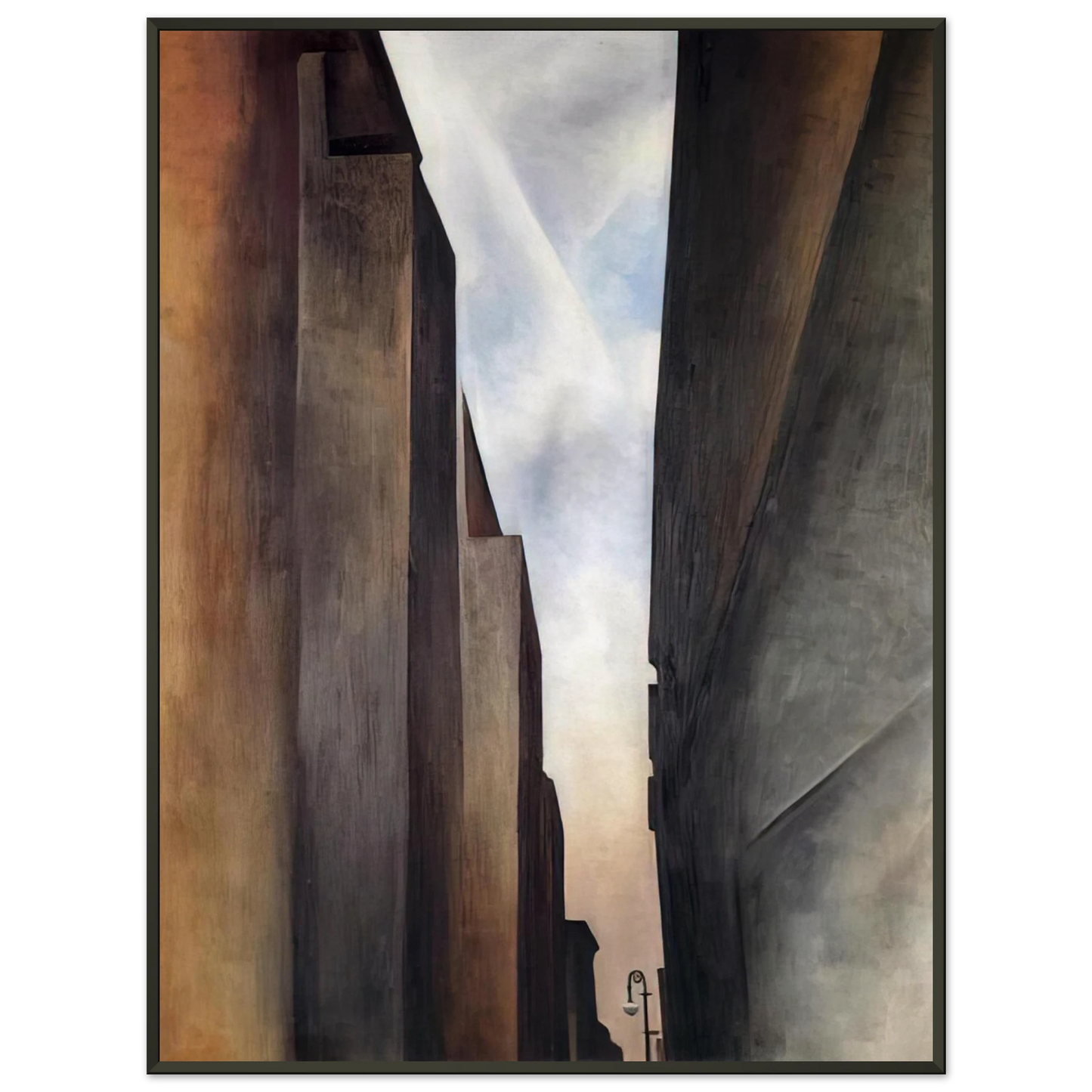 Georgia OKeeffe  Street of New York II Framed Art Print  - Aluminum Frame - 60x80 cm / 24x32 inches