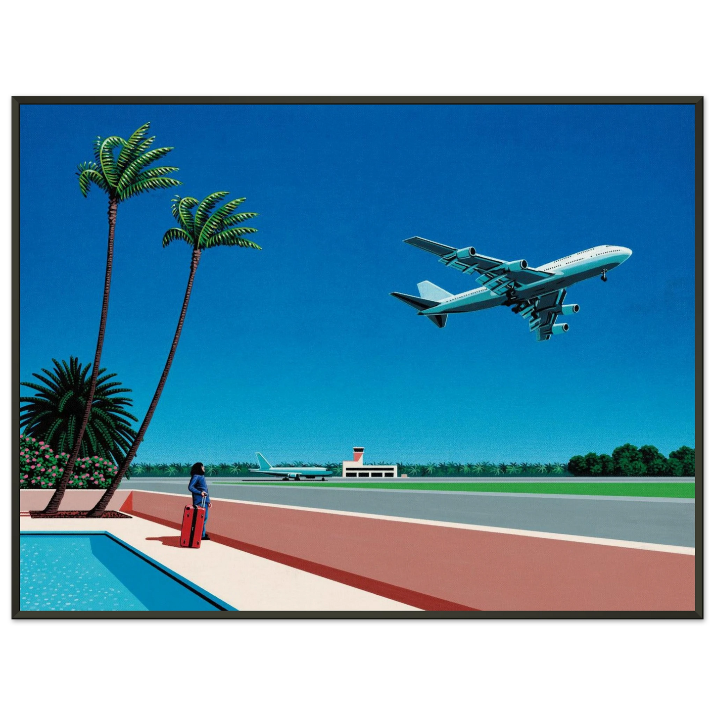 Hiroshi Nagai  Finest BREEZE Takeoff Framed Art Print  - Aluminum Frame - 40x50 cm / 16x20 inches
