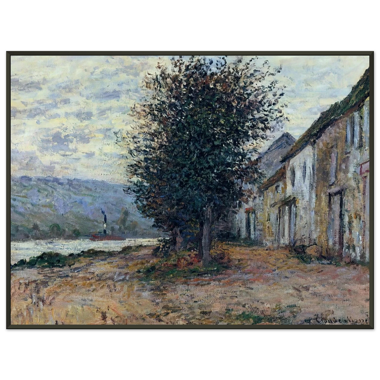 claude monet  The Banks of the Seine Framed Art Print  - Aluminum Frame - 40x50 cm / 16x20 inches