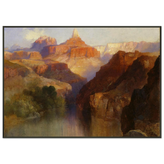 Thomas Moran  Zoroaster Peak Grand Canyon Arizona Framed Art Print  - Aluminum Frame - 21x29.7 cm / 8x12"