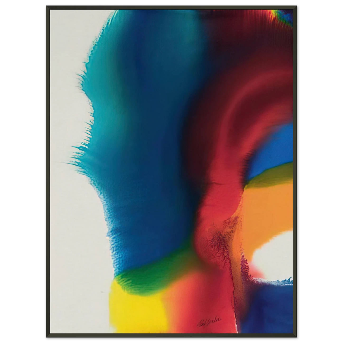 Paul Jenkins  Rainbow Bleed Framed Art Print  - Aluminum Frame - 70x100 cm / 28x40 inches