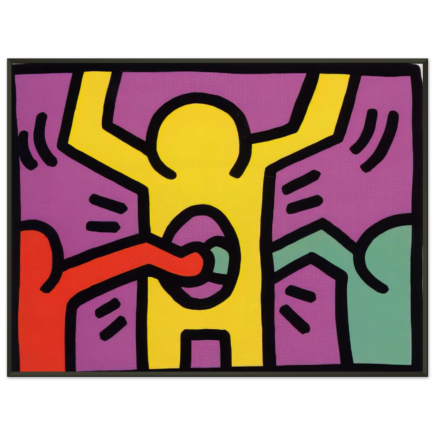 Keith Haring  POP SHOP 1 1987 Framed Art Print  - Aluminum Frame - 60x80 cm / 24x32 inches