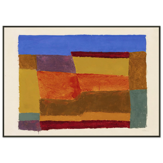 Josef Albers  STUDY FOR LAYERED 1940 Framed Art Print  - Aluminum Frame - 21x29.7 cm / 8x12"